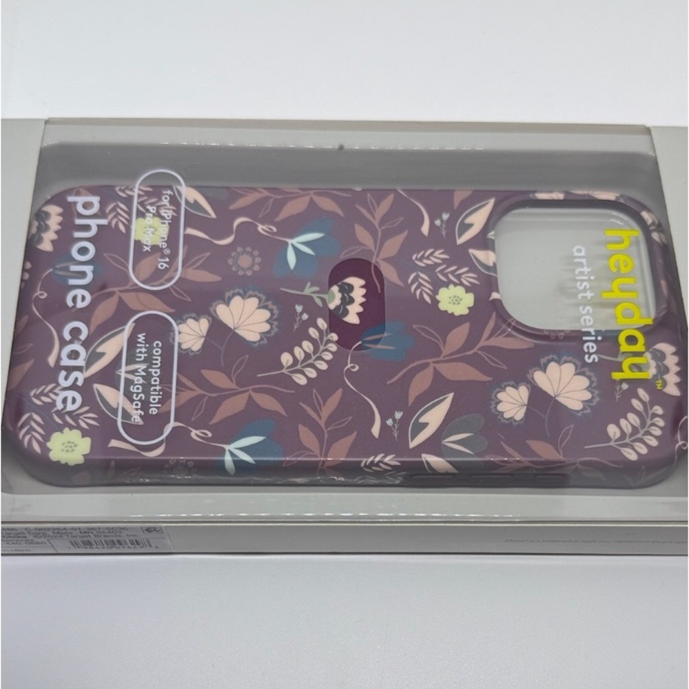 heyday Artist Series Floral Case for iPhone 16 Pro Max MagSafe Antimicrobial NEW - Picture 7 of 8
